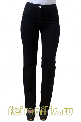 MS3969--Прямые черные джинсы р.9,9