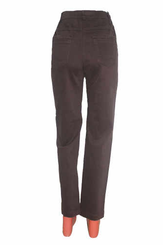 M-BL72650-1752-2--Слегка приуженные коричневые джинсы ЕВРО р.15