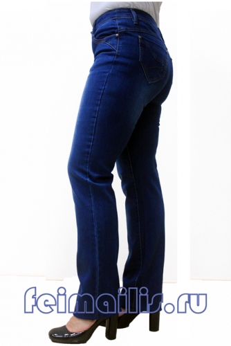 8125--Прямые синие джинсы р.7@2,7@2,7,9