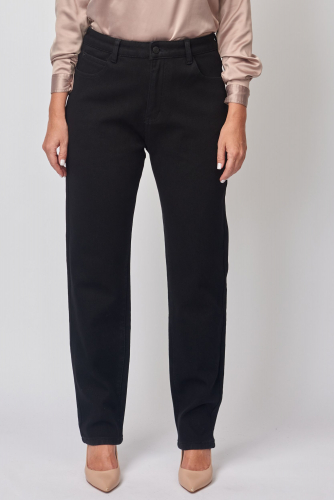 Черные джинсы на ФЛИСЕ (ряд 30-36) арт. W980-7