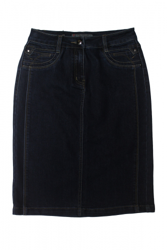 8742--Юбка джинсовая синяя прямая р.9