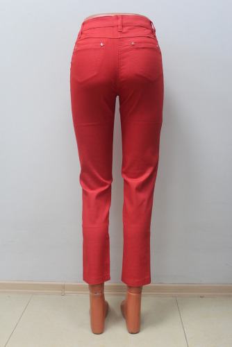 JF70101-2005-3--Зауженные красные брюки 7/8 р. 9