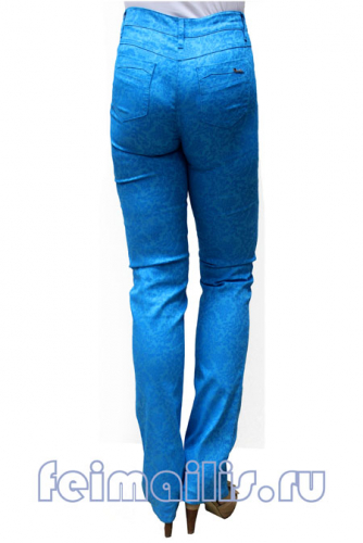 MS70163-6--Прямые голубые брюки р.9