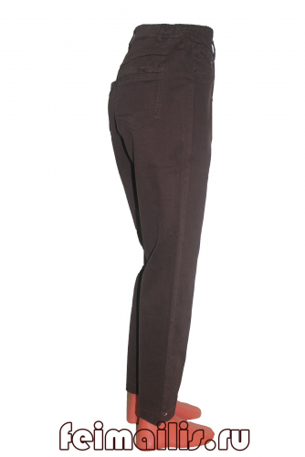 M-BL72650-1752-2--Слегка приуженные коричневые джинсы ЕВРО р.15