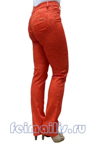MS70163-9--Прямые оранж брюки р.13