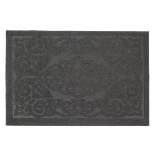 Коврик придверный без окантовки «Восточная сказка», 40×60 см, цвет серый
