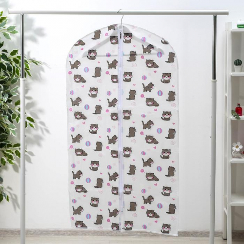 Чехол для одежды Доляна «Котя», 60×120 см