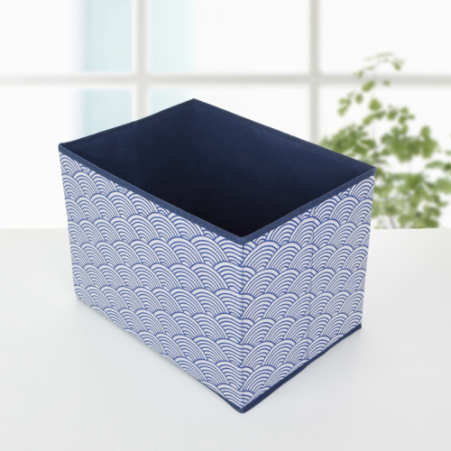 Короб для хранения «Волна», 37×27×27 см, цвет синий