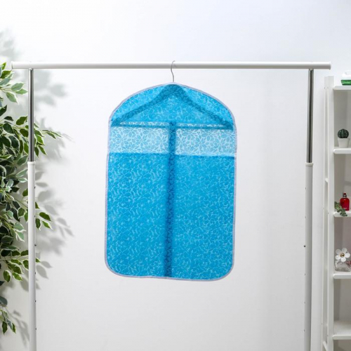 Чехол для одежды Доляна «Фло», 45×70 см, цвет синий