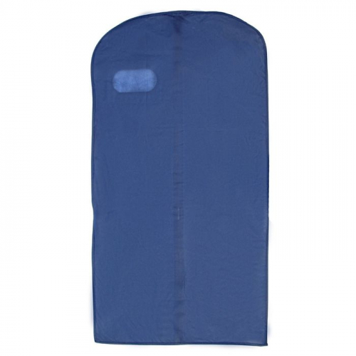 Чехол для одежды с окном 60×120 см, спанбонд, цвет синий