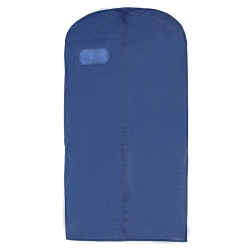 Чехол для одежды с окном 60×140 см, спанбонд, цвет синий