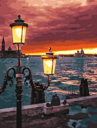 Картины по номерам 40х50 Фонари Венеции
