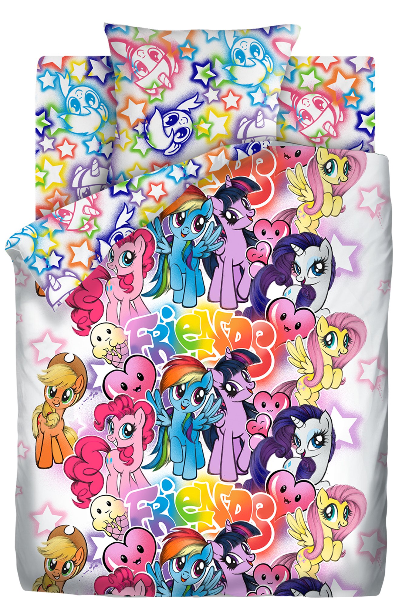 My Little Pony, Детское постельное белье из поплина, 1,5 сп, наволочки 50*70, светится в темноте My Little Pony