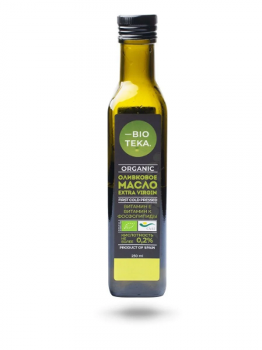 BIOTEKA Органическое оливковое масло Extra Virgin, 250 мл ст/б