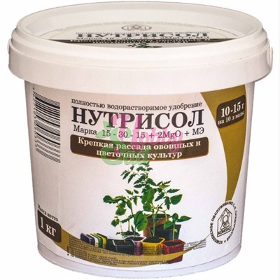 Удобрение Нутрисол Рассада (15-30-15 +мэ)(ведро 1 кг/ 6 шт). Puccioni ...