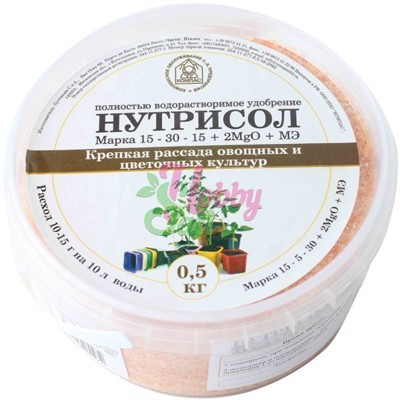 Удобрение Нутрисол Рассада (15-30-15 +мэ)(ведро 0,5 кг/ 12 шт ...