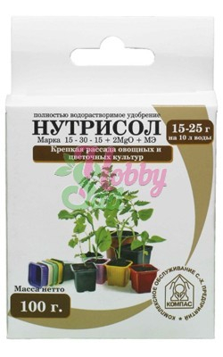 Удобрение Нутрисол Рассада (15-30-15 +мэ)(пакет 100 г/ 50 шт). Puccioni ...