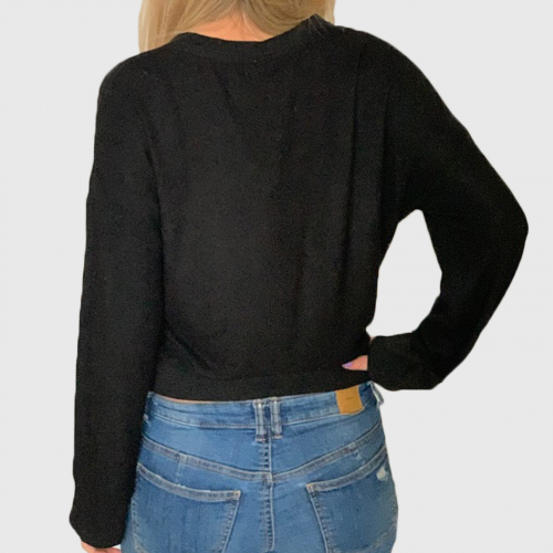 Черная женская кофта-блуза Z Supply – носи с плиссированными юбками макси и ботинками, и в многослойных комплектах №191