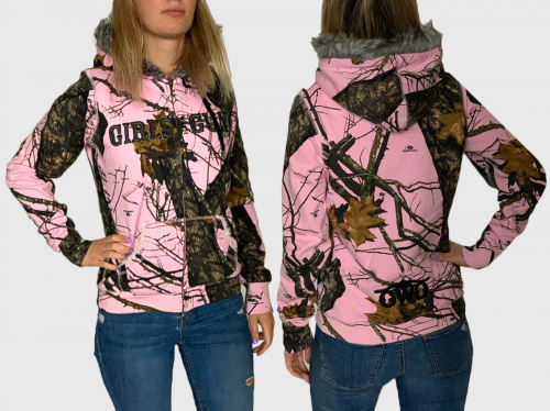 Женская милитари толстовка Girls with guns – на модном Олимпе уже давно отказались от натурального меха №70