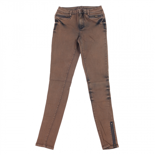 Брендовые женские джинсы скинни от VILA. Модный цвет браун, высокая посадка №578