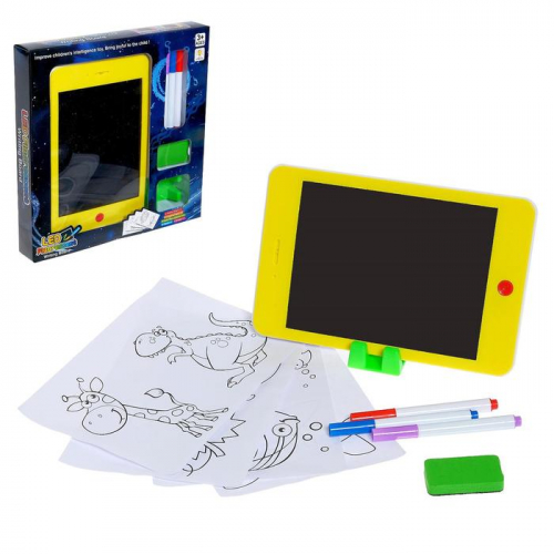 Планшет для рисования LCD с ручками, трафаретами, МИКС