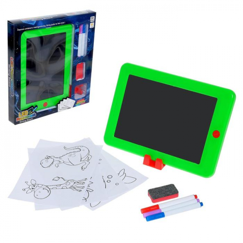 Планшет для рисования LCD с ручками, трафаретами, МИКС