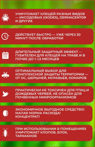 Иксодер от клещей и вредных насекомых (клопов, блох, тараканов) 50 мл.