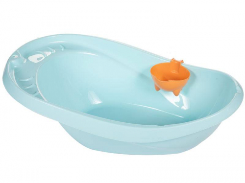 Ванночка детская Буль-Буль (голубой, ковш оранжевый) арт.Ижевск