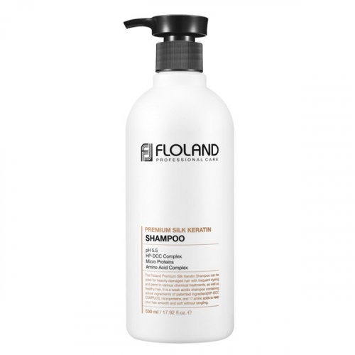 Floland Premium Silk Keratin Shampoo (маленький)