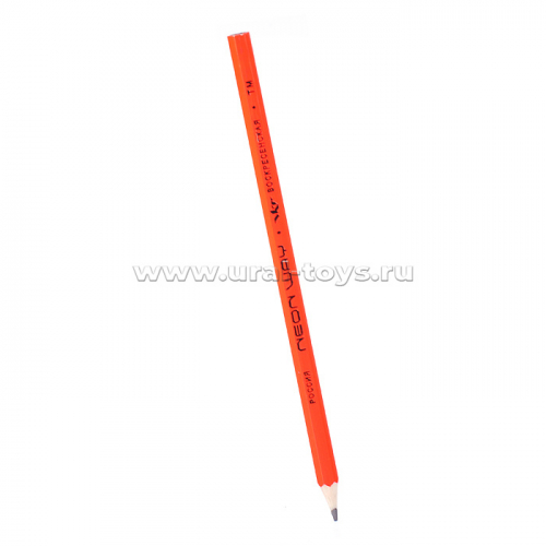 Карандаш графитный неоновый (HB) розово-оранжевый 