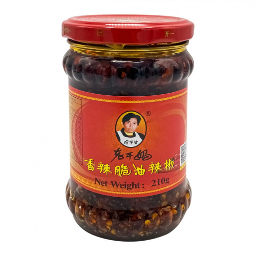 LAO GAN MA Hot chili sauce Острый соус с хрустящим перцем чили, 210 г