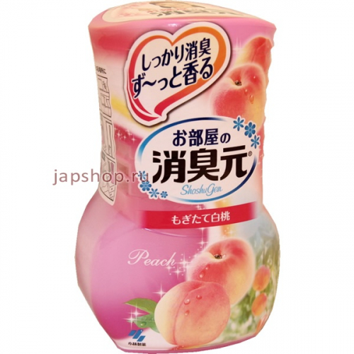 Oheyano Shoshugen Жидкий дезодорант для комнаты с ароматом персика, 400 мл. (4987072068939)
