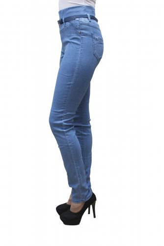 SK71499-162B-4--Зауженные голубые джинсы р.9,15,17