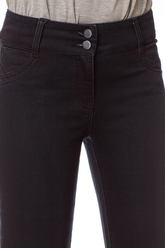 S8126--Прямые от бедра черные джинсы р.9(11 шт)