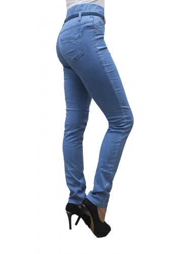 SK71499-162B-4--Зауженные голубые джинсы р.9,15,17