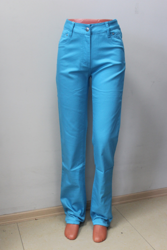 MS70165-2002-6--Прямые голубые брюки р.17