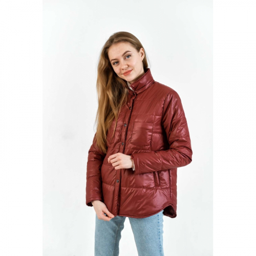 1390 2290Утепленная женская куртка-рубашка арт RB021,цвет-бордовый