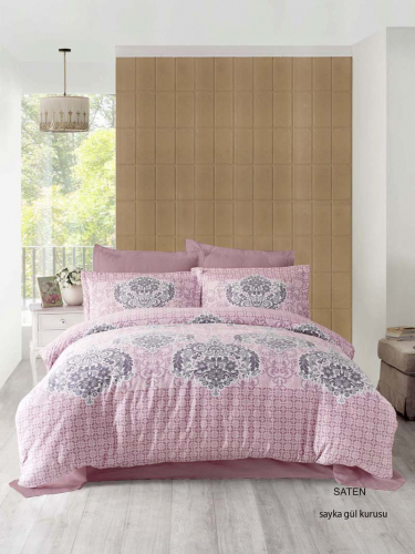 Комплект постельного белья ALTINBASAK SAYKA (2 спальный), грязно-розовый (kr-256-21-CHAR003)