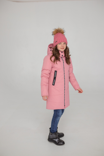 Пальто для девочки ЛЕА -пыльно-розовый