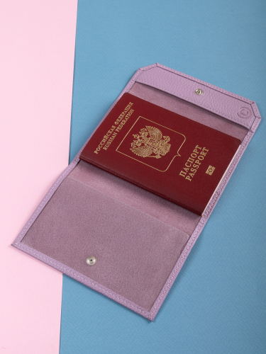 Обложка для паспорта из кожи с застежкой ( флэп)   ПФГ-44