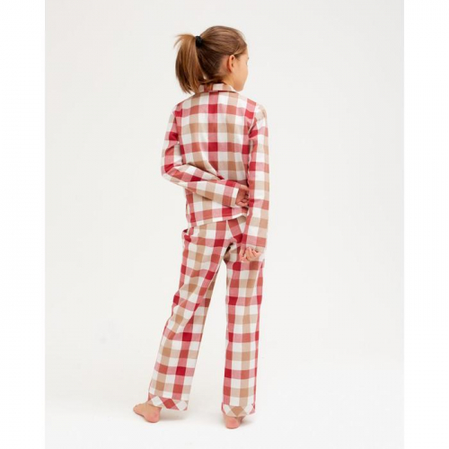 Комплект детский (рубашка, брюки) MINAKU: Home collection KIDS цвет красный, рост 116