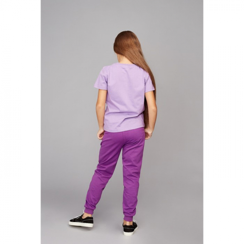 Футболка для девочки, цвет фиолетовый, рост 104-110 см