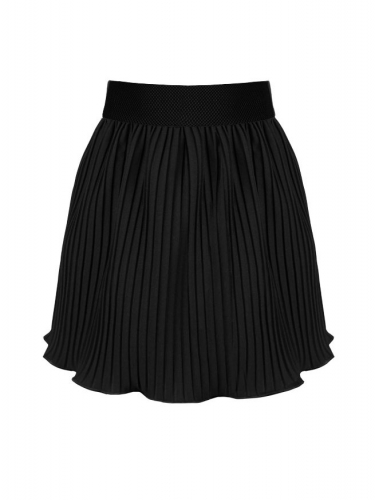 Школьная черная плиссерованная юбка для девочки