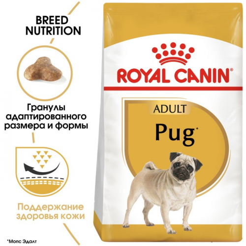Сухой корм RC Pug Adult для мопса, 1.5 кг