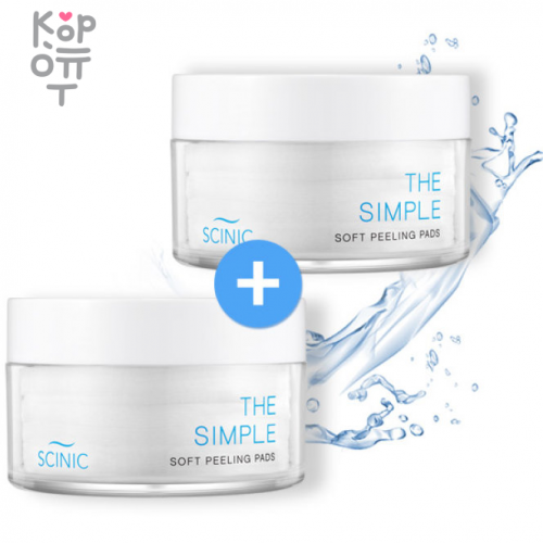 SCINIC THE SIMPLE SOFT PEELING PADS - Слабокислотные пилинг-пэды, 40шт. купить недорого в магазине Корейские товары для всей семьи(КорОпт)