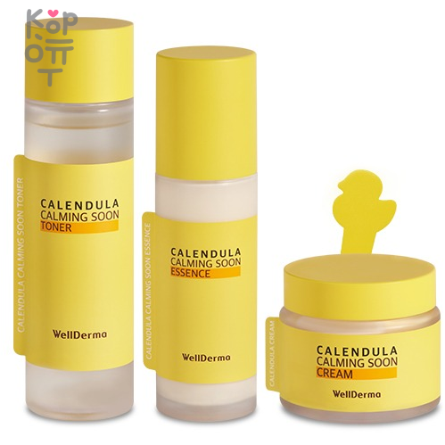 WellDerma Calendula Calming Soon Toner - Тоник с календулой 150мл. купить недорого в магазине Корейские товары для всей семьи(КорОпт)