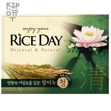 CJ LION Rice Day Cheong - Мыло туалетное, Лотос, 100гр. купить недорого в магазине Корейские товары для всей семьи(КорОпт)