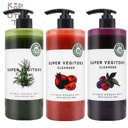 Chosungah Byvibes Wonder Bath Super Vegitoks Cleanser Red Супер-средство для детокс-очищения лица, 300мл. купить недорого в магазине Корейские товары для всей семьи(КорОпт)