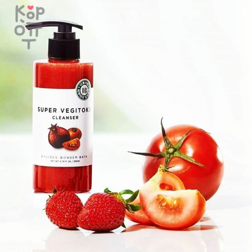 Chosungah Byvibes Wonder Bath Super Vegitoks Cleanser Red Супер-средство для детокс-очищения лица, 300мл. купить недорого в магазине Корейские товары для всей семьи(КорОпт)