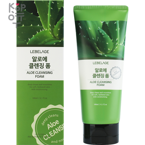 Lebelage Aloe Soothing Cleansing Foam - Пенка очищающая с экстрактом алоэ, 180мл. купить недорого в магазине Корейские товары для всей семьи(КорОпт)